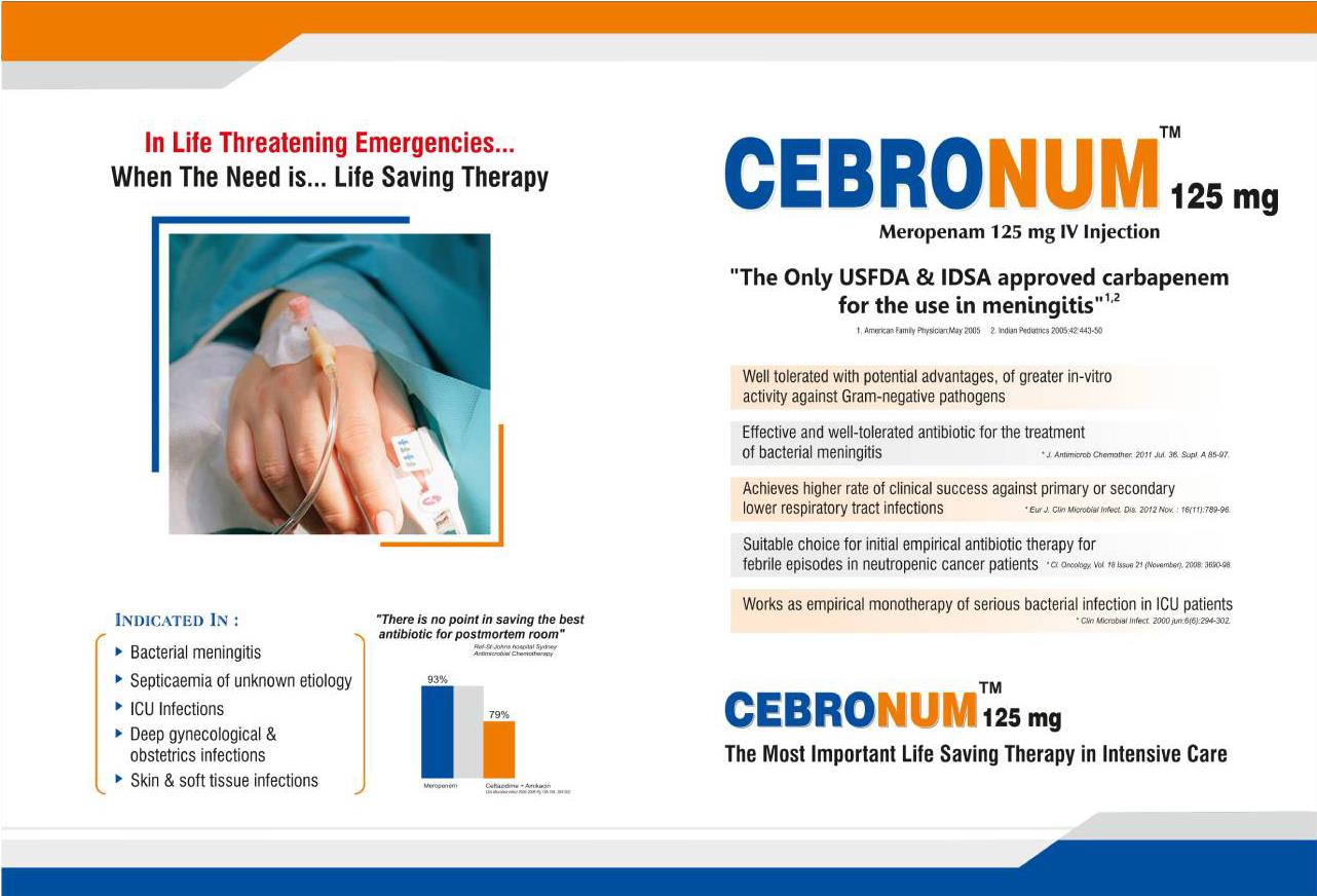 CEBRONUM 125 mg – Life-Saving IV Therapy for Critical Infections