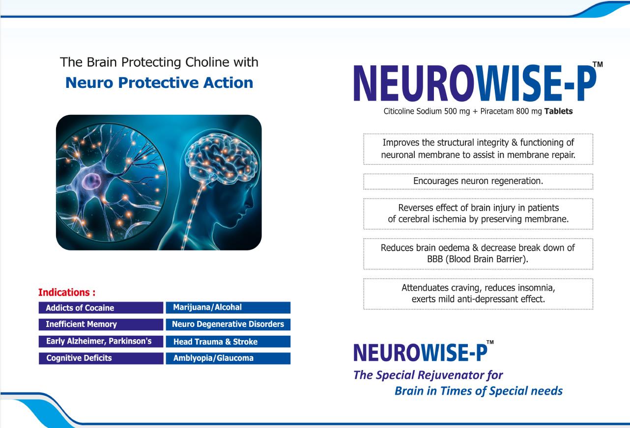 NEUROWISE-P – Neuroprotective Brain Rejuvenator with Citicoline & Piracetam